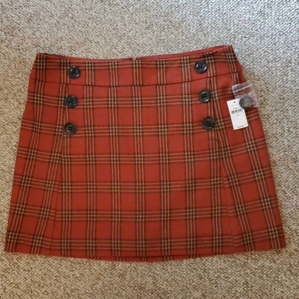 GAP Red Plaid Skirt